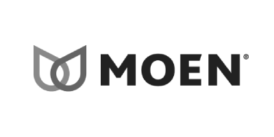 brand logo for the national company, Moen - that is utilized by Hancomm Remodeling for kitchen remodeling services performed in virginia, maryland, and DC